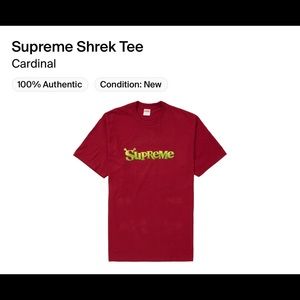 Supreme Shrek Tee Cardinal